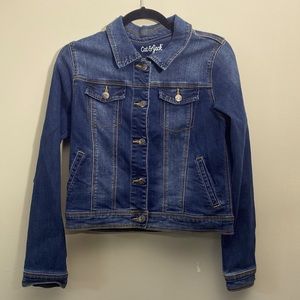 Girls Cat & Jack denim snap close jacket size 14/16
